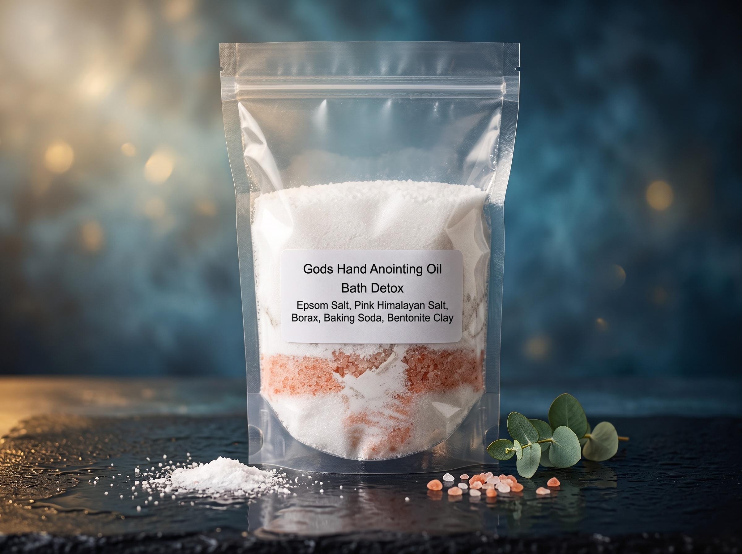 Handmade Bath Detox Soak, Epsom Salt, Pink Himalayan, Bentonite Clay